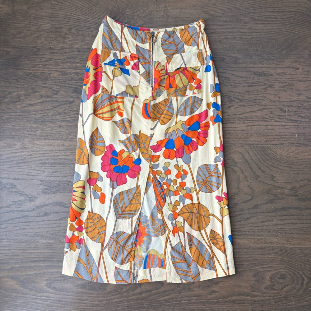 Free People Floral Midi Skirt